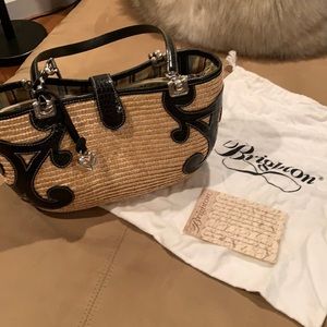Brighton Wicker with Black Accent Handbag